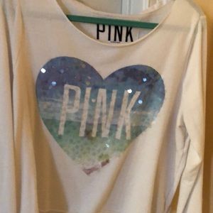 Pink sweatshirt heart  price includes shipping